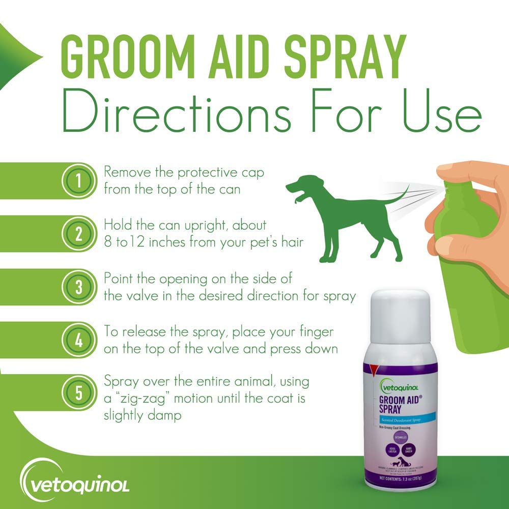 Aroma fresco de Groom-Aid para perros y gatos.