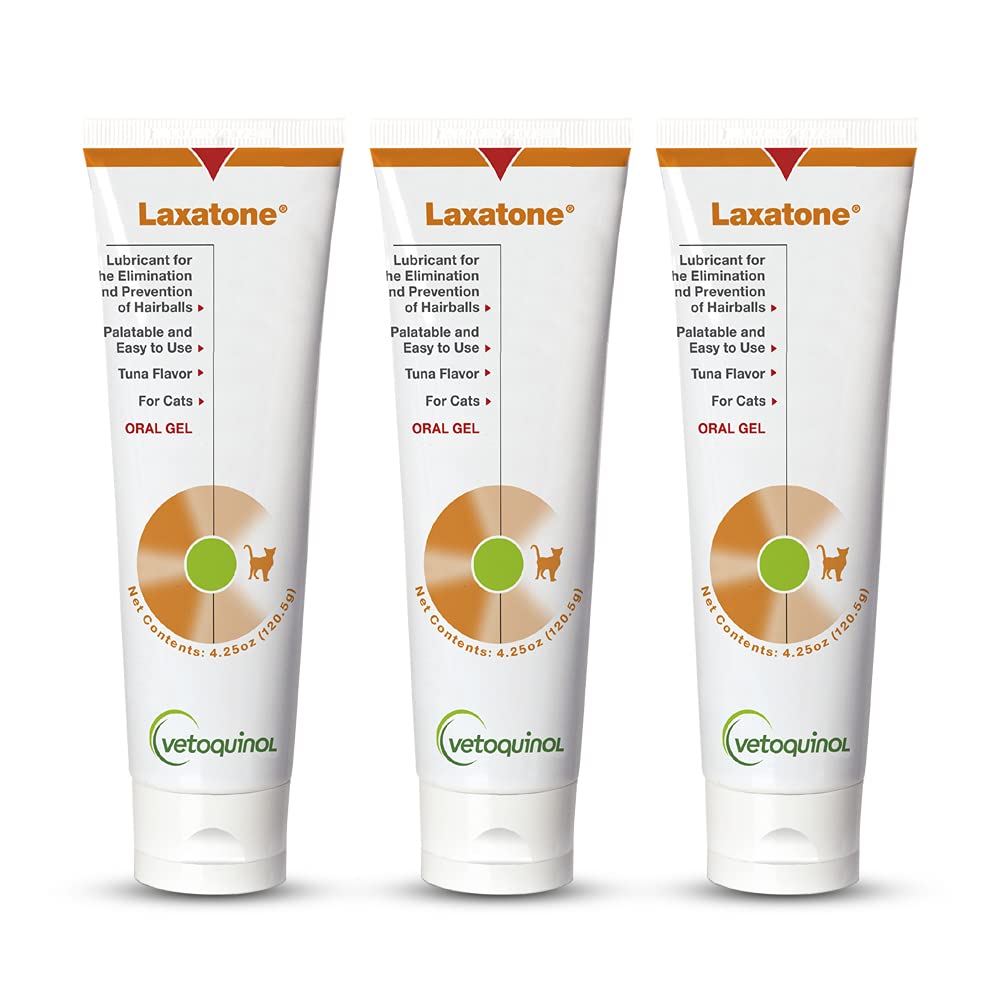 Laxatone de Vetoquinol gel en tubo sabor atún, ideal para uso diario.