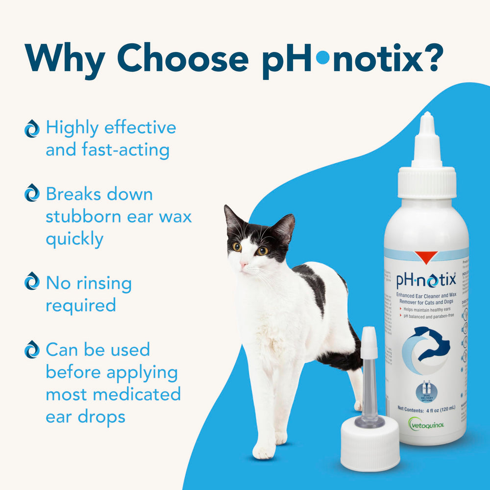 Aplicación de Vetoquinol pH•notix para uso diario en perros y gatos.