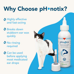 Aplicación de Vetoquinol pH•notix para uso diario en perros y gatos.