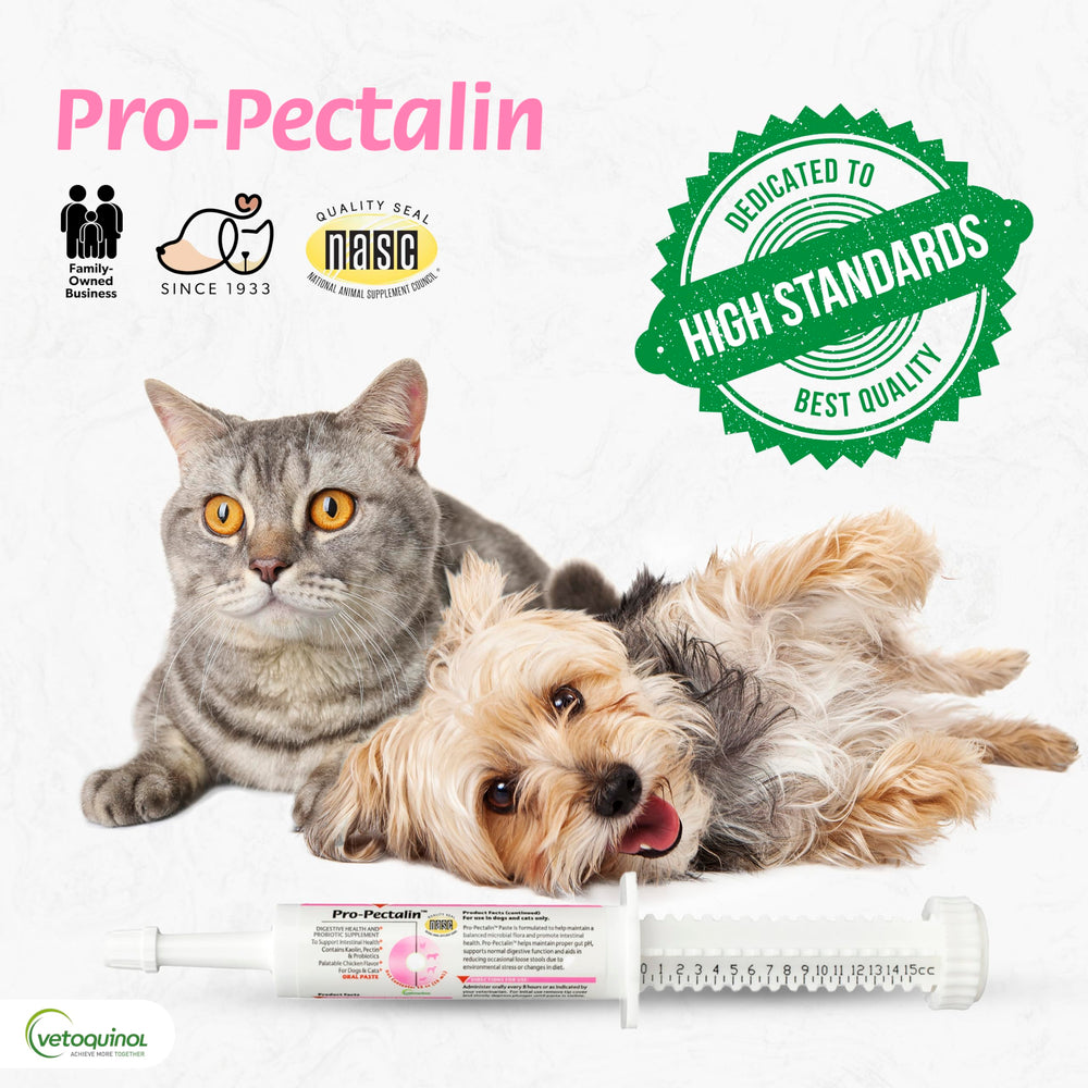 Mezcla fácil con comida de Pro-Pectalin para perros y gatos.
