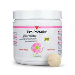 Vetoquinol Pro-Pectalin, empaque práctico de 60 tabletas para perros y gatos.