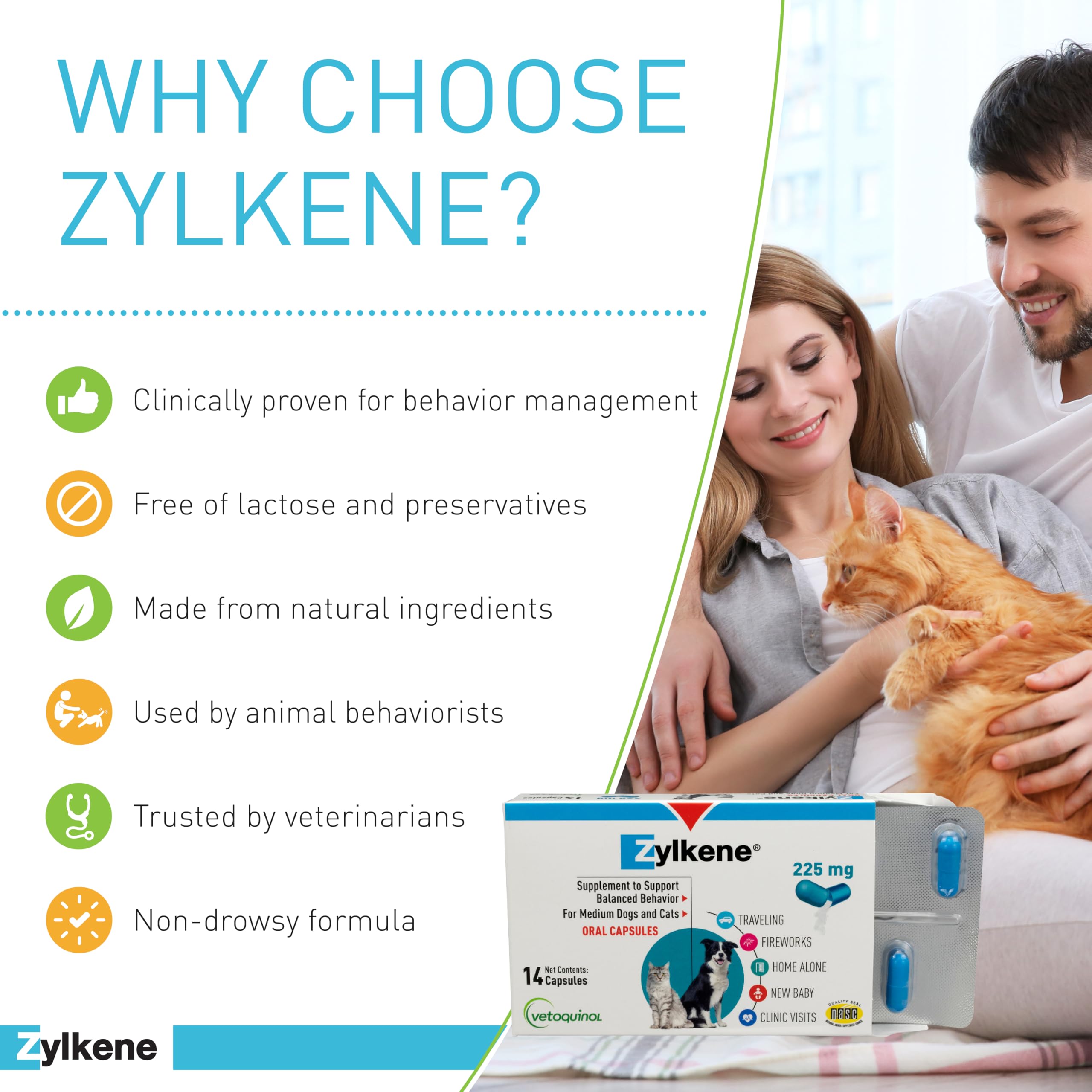 Vetoquinol Zylkene sin lactosa para estómagos sensibles