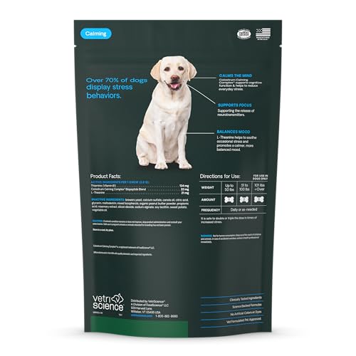 VETRISCIENCE Calm & Confident: perro relajado tras consumir las gomitas
