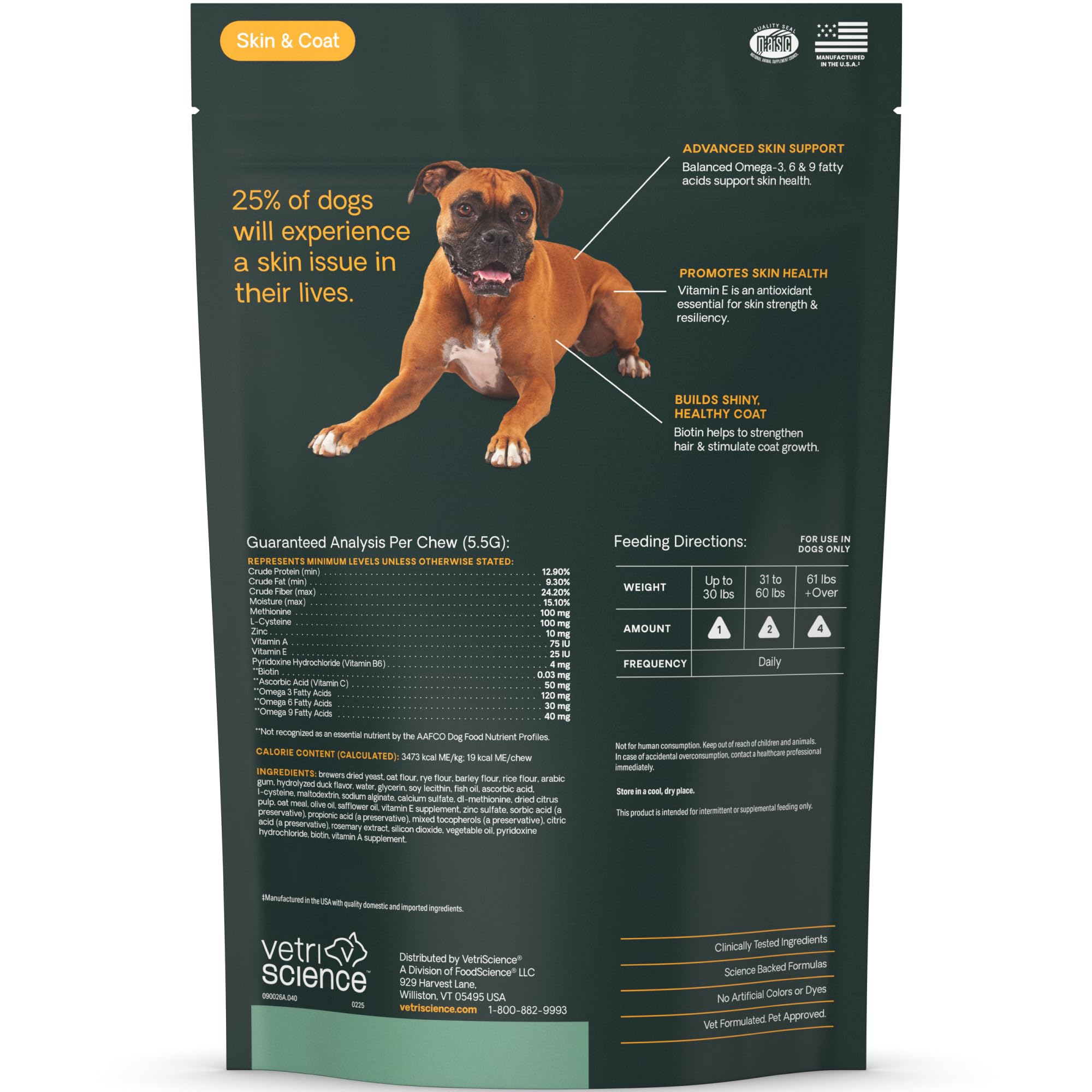 VetriScience chicles para perros con pelaje brillante