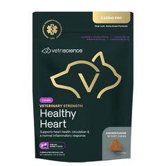 VETRISCIENCE Corazón saludable: empaque del suplemento para mascotas.