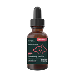 VetriScience DMG: botella con cuentagotas para apoyo inmunitario en mascotas.