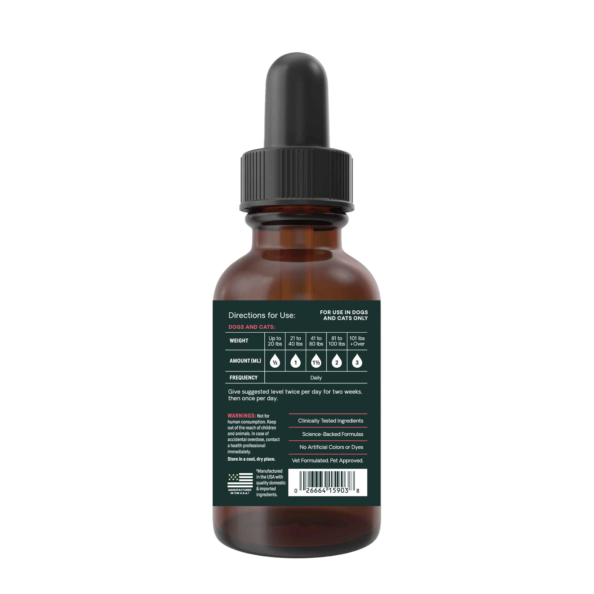 VetriScience DMG con etiqueta NASC para seguridad y calidad.