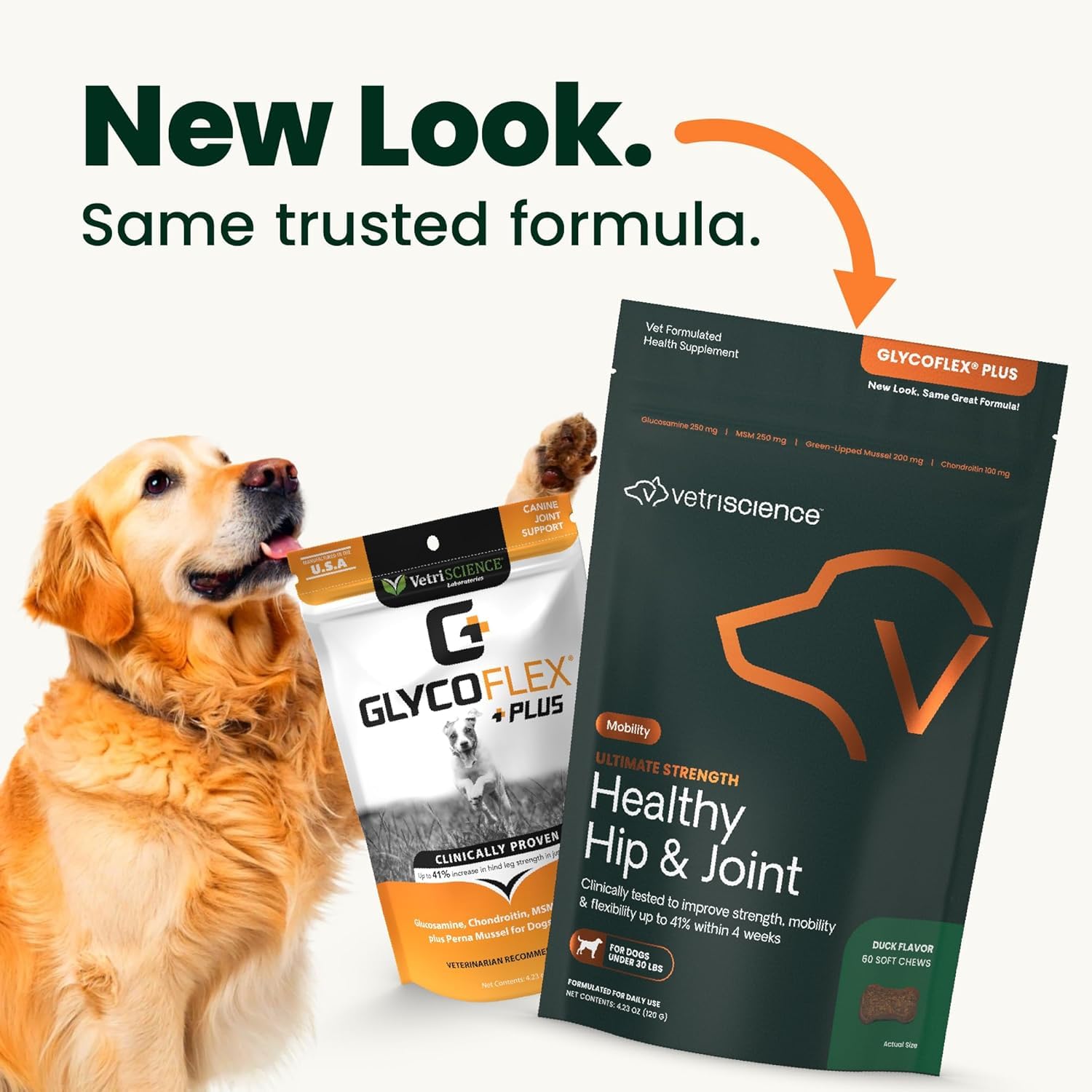 Croquetas suaves GlycoFlex Plus para perros pequeños.