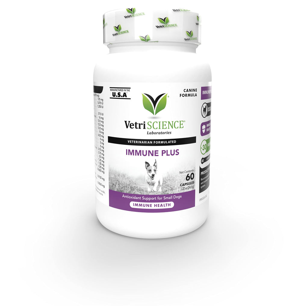 VetriScience Immunity Health: botella de cápsulas para perros pequeños que apoya la inmunidad.