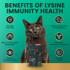 VETRISCIENCE Lisina Inmunidad Salud, enfoque en DMG y lisina para apoyo inmunitario.