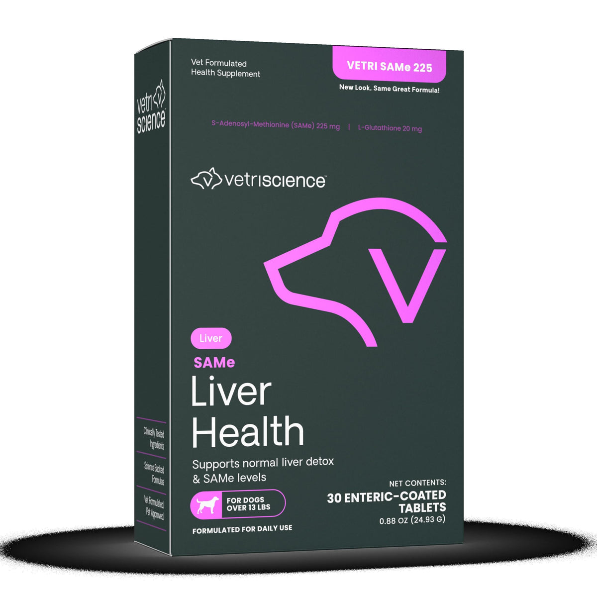 VetriScience SAMe para hígado, tabletas para soporte hepático en envase