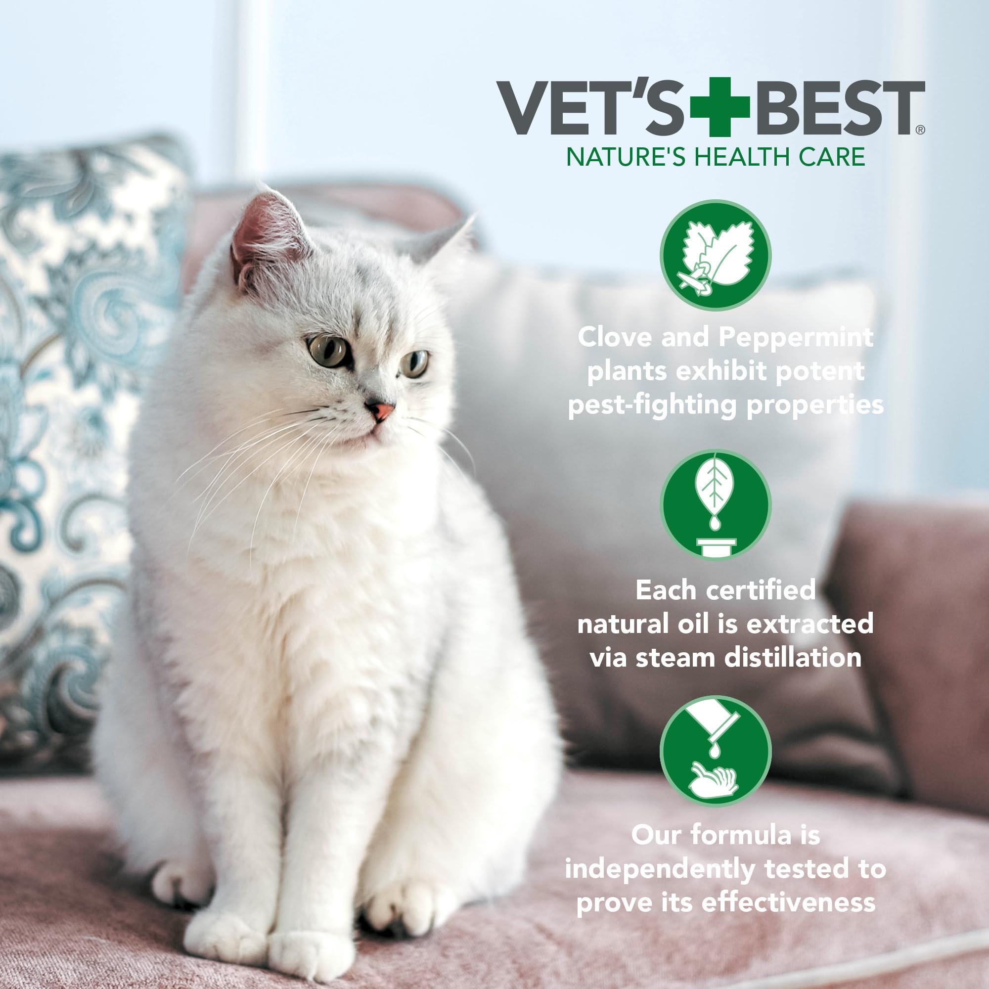 Protección natural del collar Vet's Best para felinos