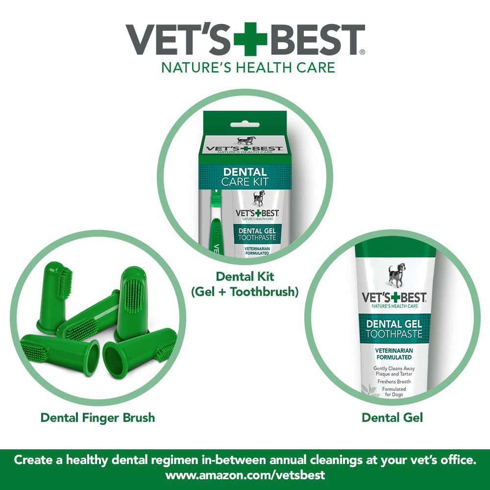 Vet's Best gel dental enzimático, complemento para cepillado.