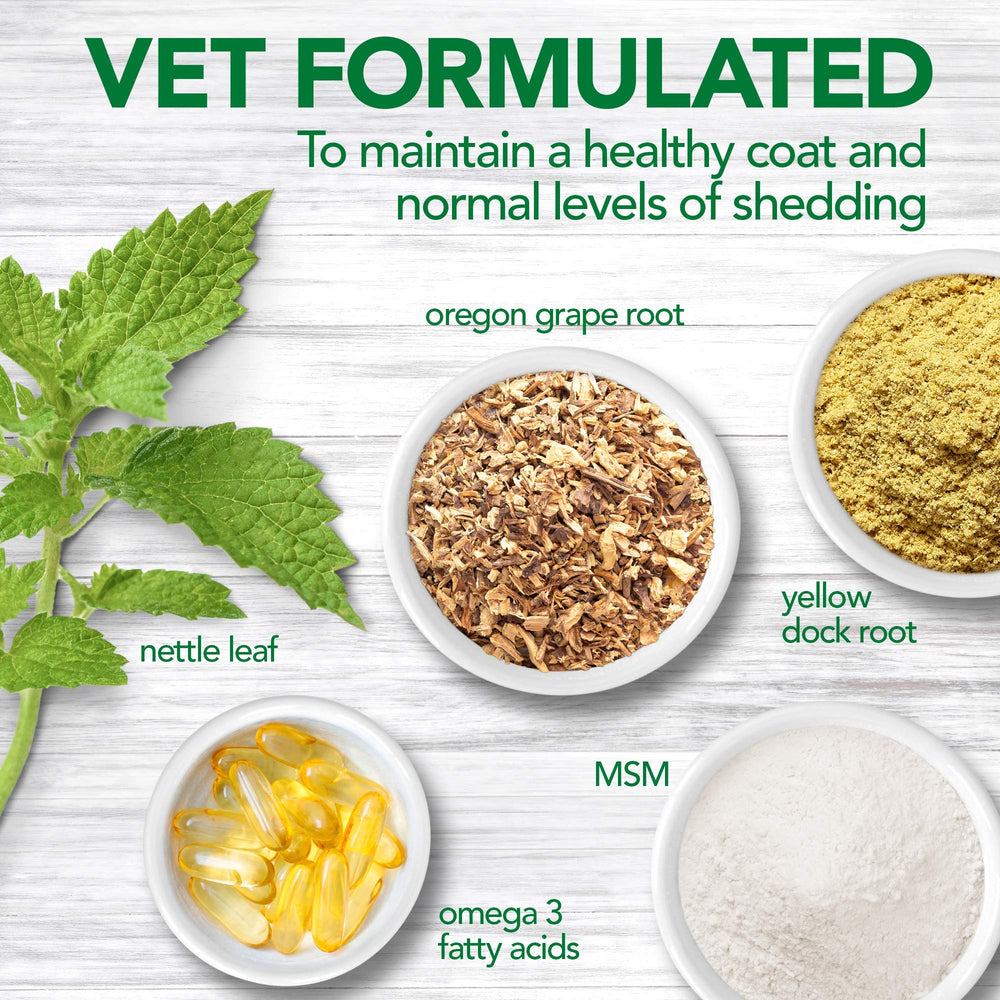 Vet's Best ingredientes naturales MSM omega para salud de piel y pelo