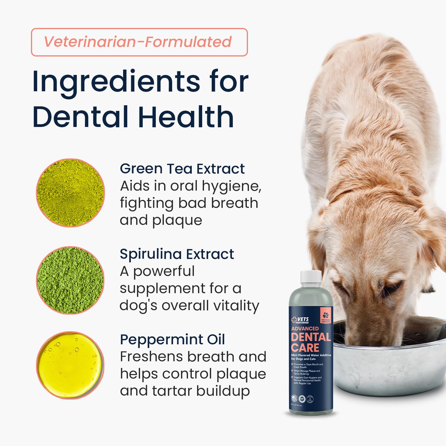 Vets Preferred sin-cepillo: uso rápido para cuidar la boca sin cepillado.