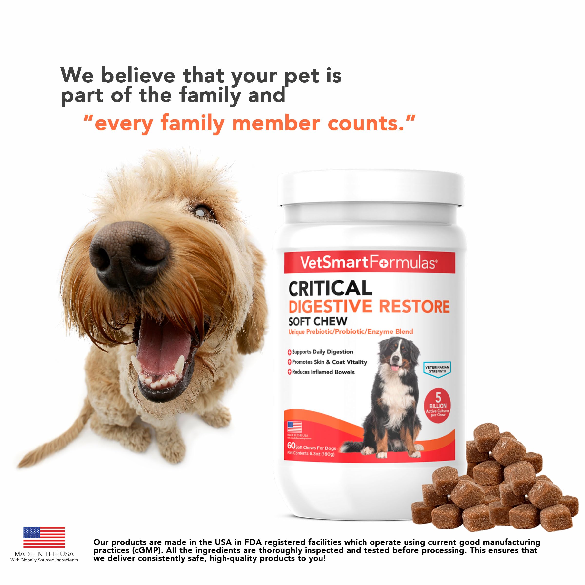 VetSmart Formulas Ingredientes Naturales Detalle: ingredientes limpios y naturales para perros.