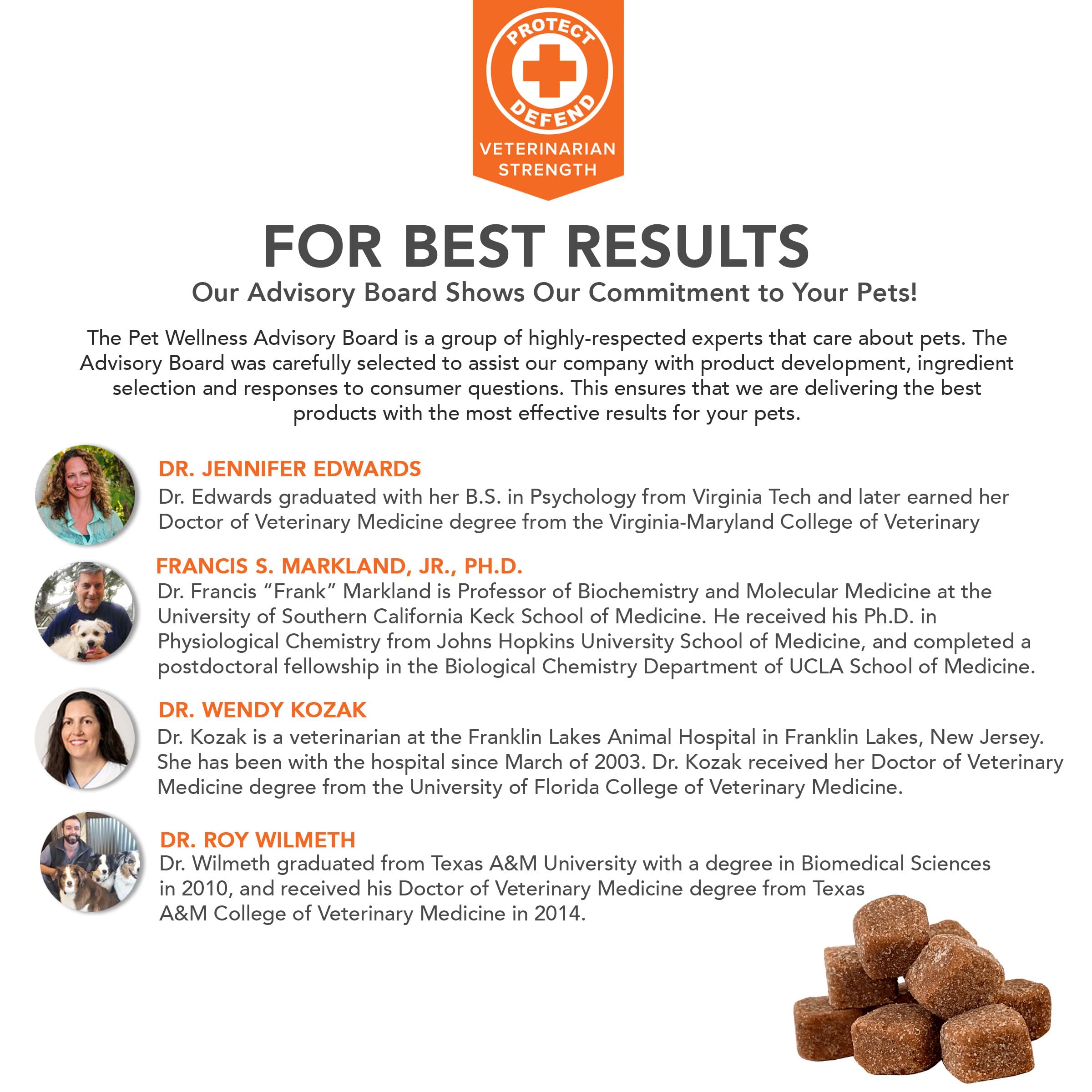 VetSmart Formulas Perro Disfruta Golosinas Digestivas: perro feliz consumiendo la golosina.