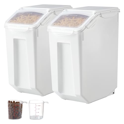 VEVOR contenedor arroz 20L, uso multiusos para granos, snacks o comida de mascotas.