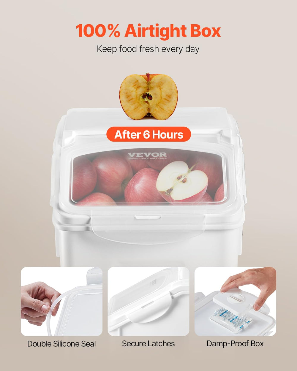 VEVOR dispensador alimento perros 20L mantiene raciones frescas