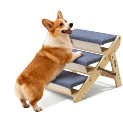 VEVOR escaleras para perros de madera con 3 pasos, ideal para subir a la cama