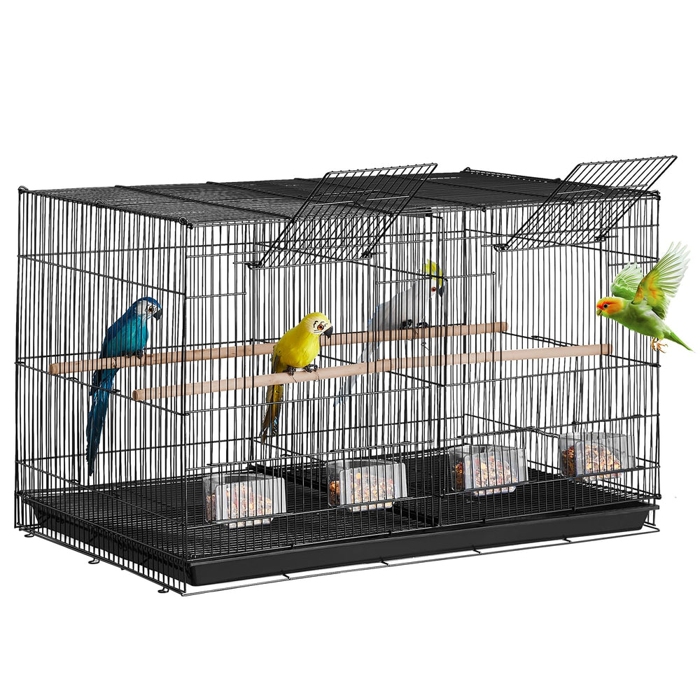 Jaula VEVOR de 30 pulgadas con amplio espacio para movimiento cómodo.