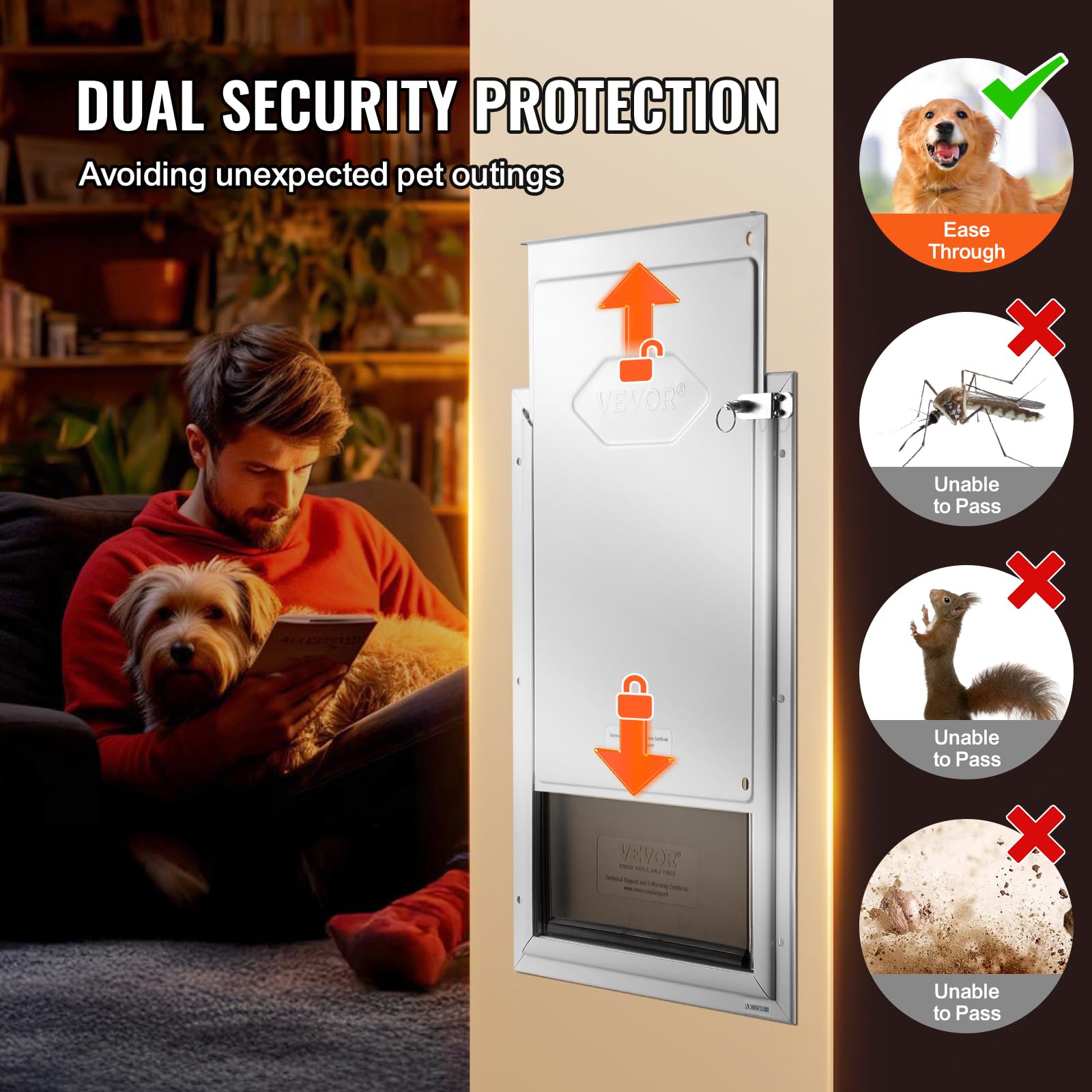 VEVOR pet door installation guide for quick DIY mounting