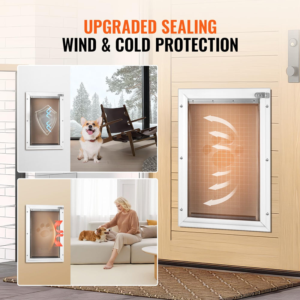 VEVOR pet door magnetic closure ensures quiet operation