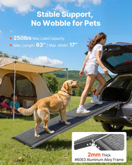 Rampa VEVOR para perros, diseño cuatro pliegues, almacenamiento fácil