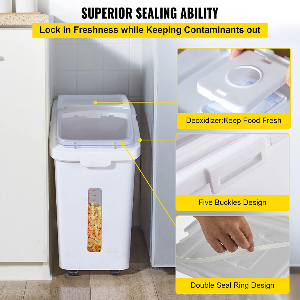 VEVOR ruedas 360 grados para mover el contenedor con facilidad.