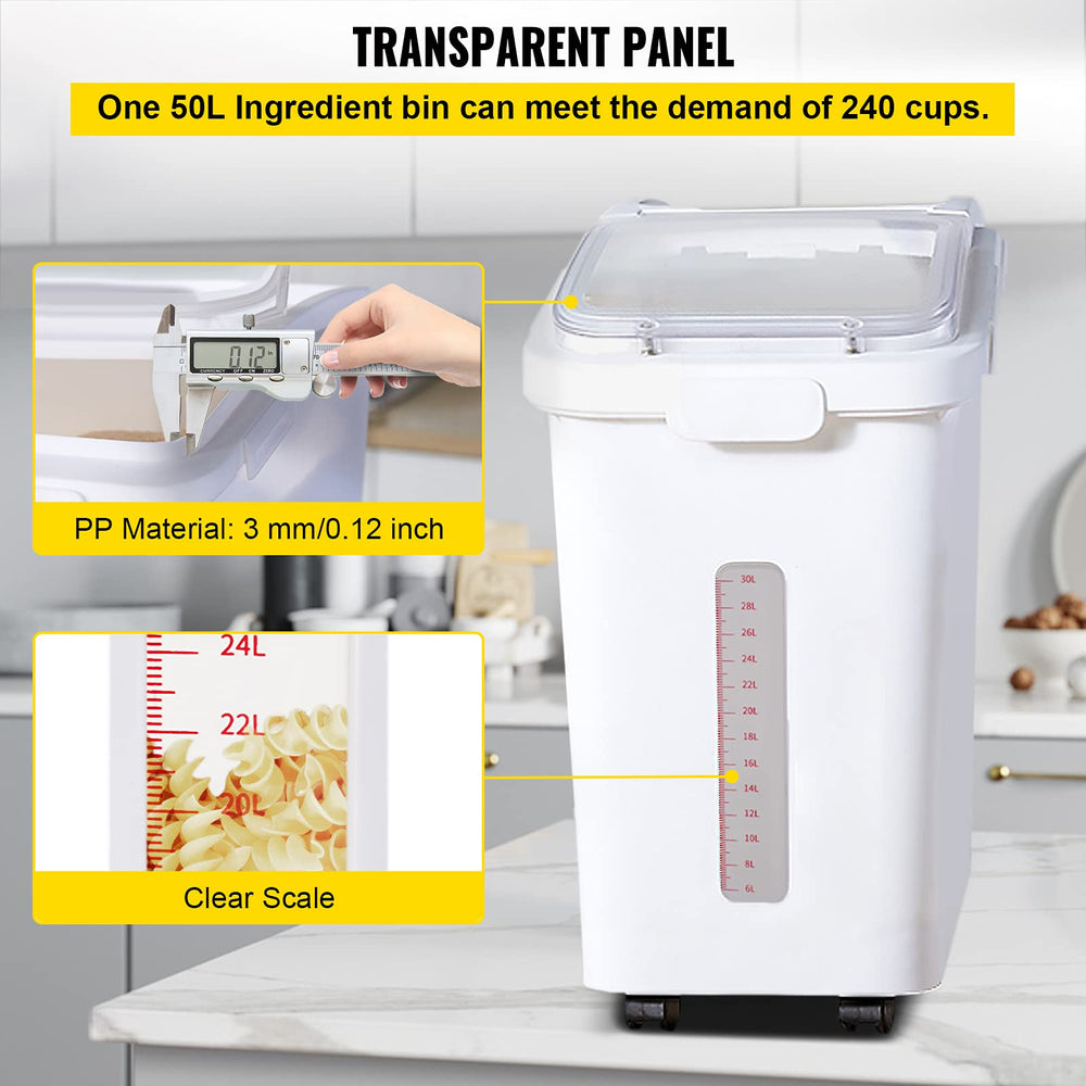 VEVOR tapa triple sellado con imán para mayor hermeticidad.