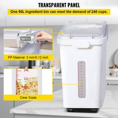 VEVOR tapa triple sellado con imán para mayor hermeticidad.