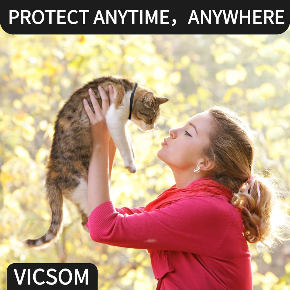 Collar VICSOM resistente al agua para gatos y actividades al aire libre.