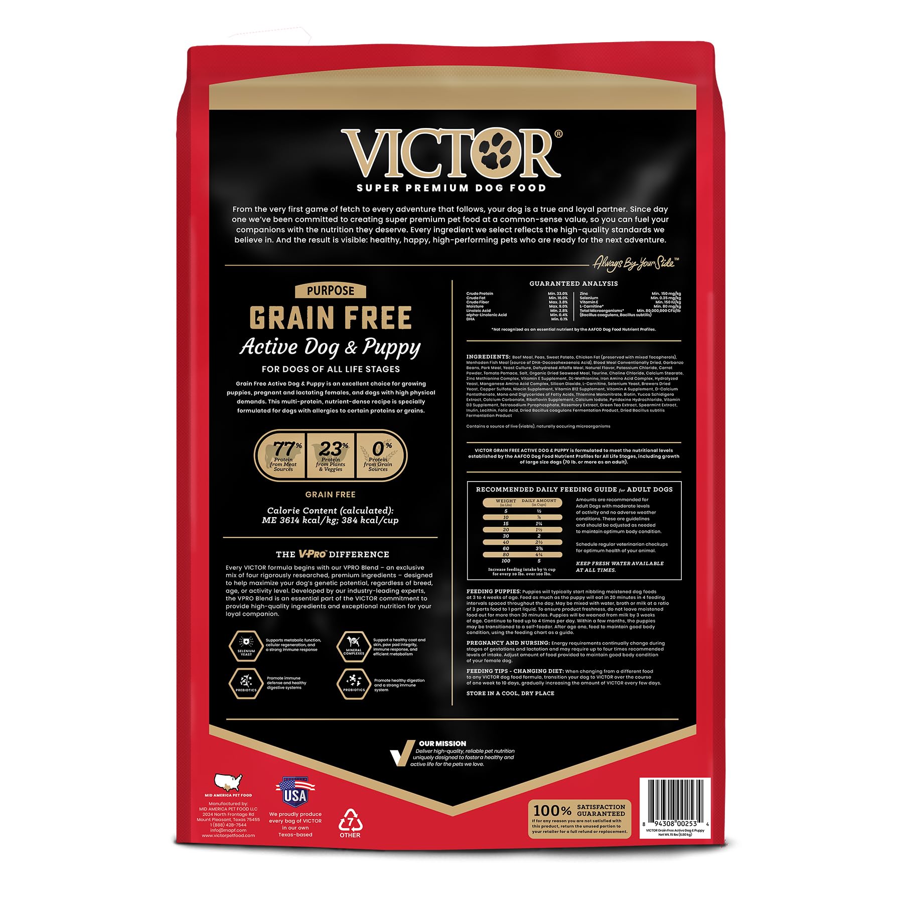 VICTOR alta proteína, croquetas para perros con energía para entrenos