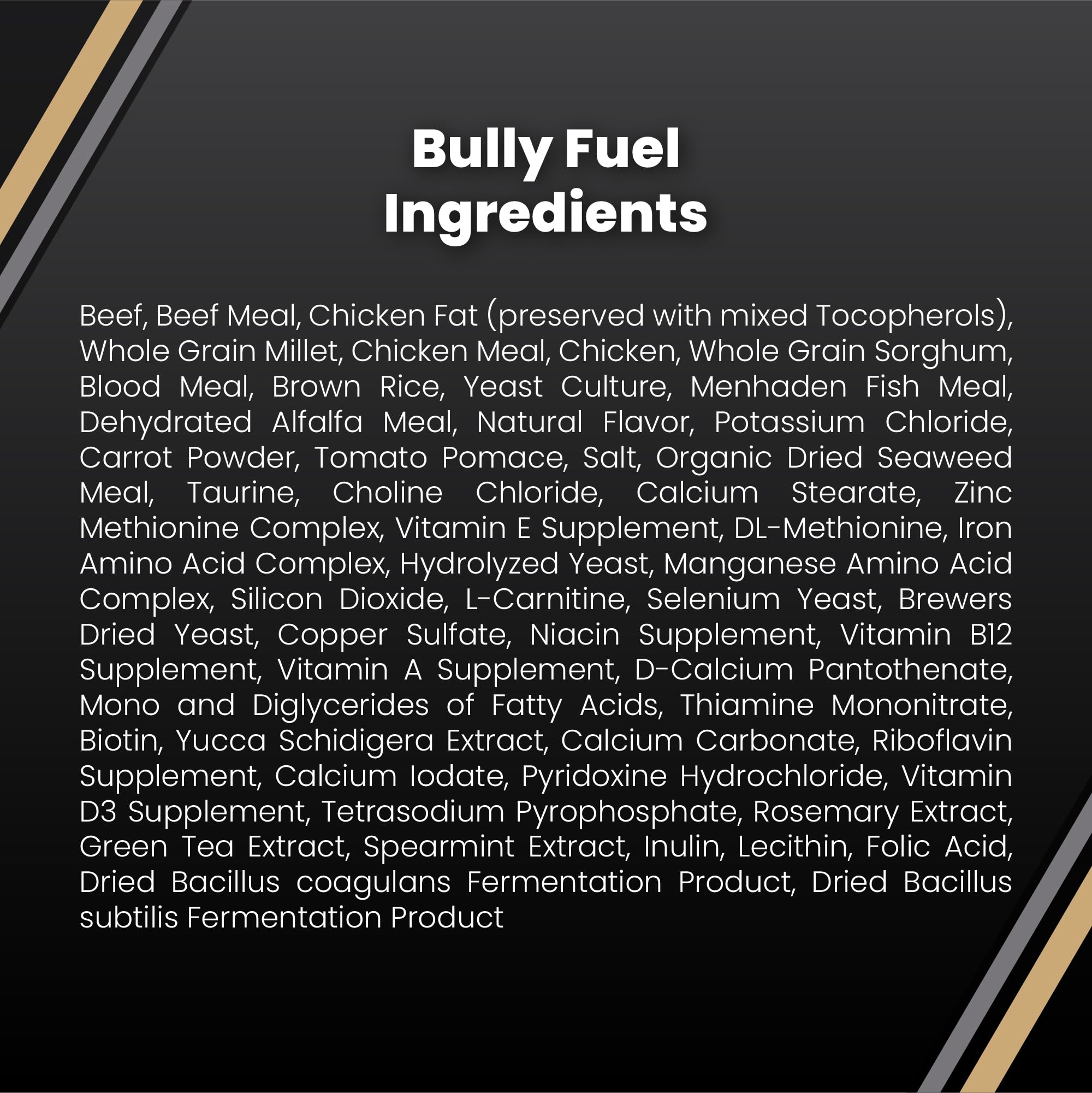 VICTOR Bully Fuel, envase de 40 libras para conveniencia.