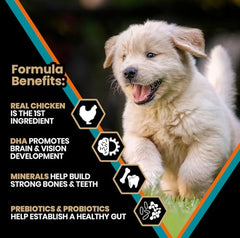 DHA para desarrollo cerebral y visión en cachorros grandes
