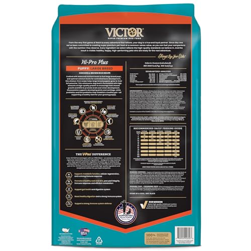 VICTOR Classic Hi-Pro Plus con DHA para desarrollo cerebral y visión en cachorros.
