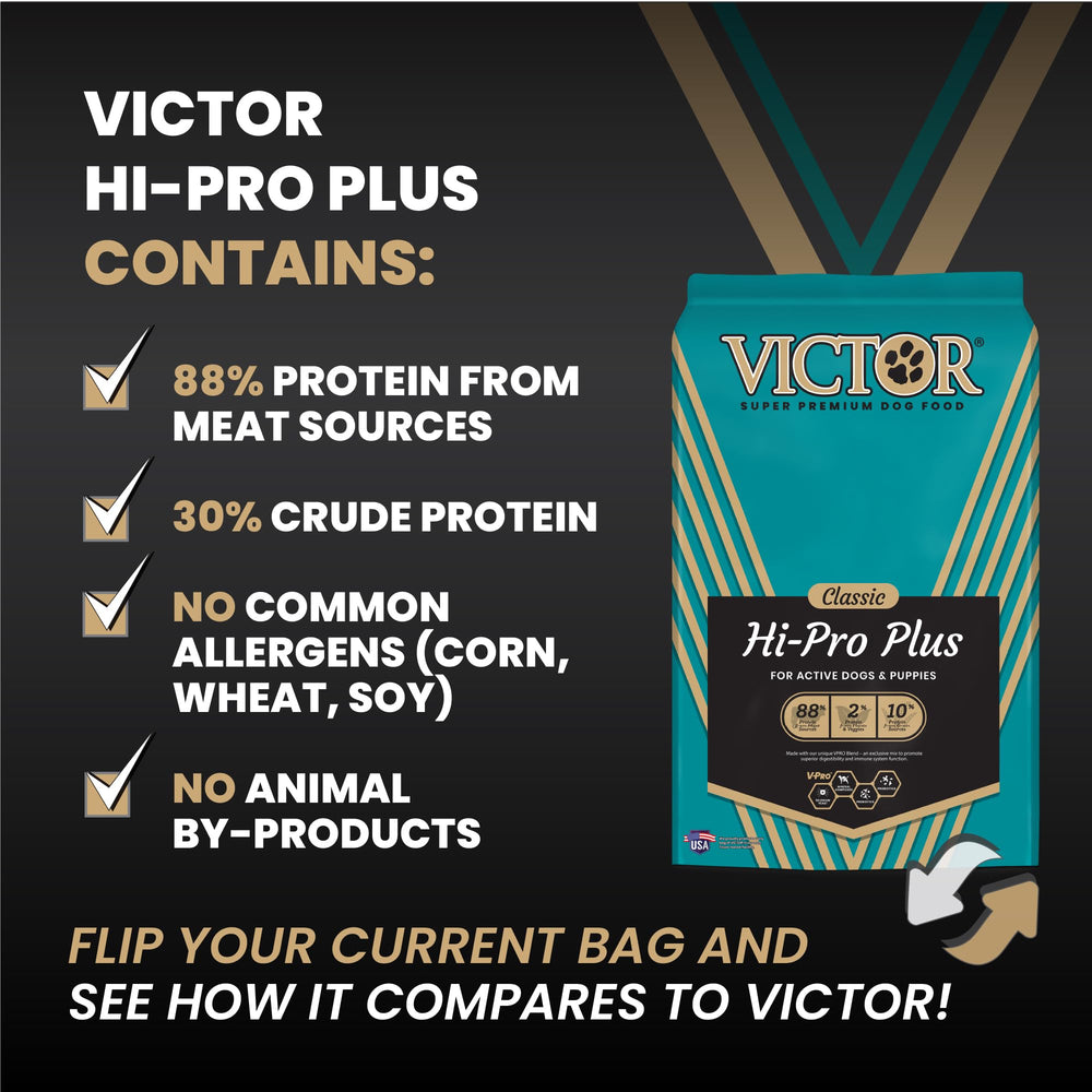 VICTOR Hi-Pro Plus para cachorro y adulto, alimento multietapa.