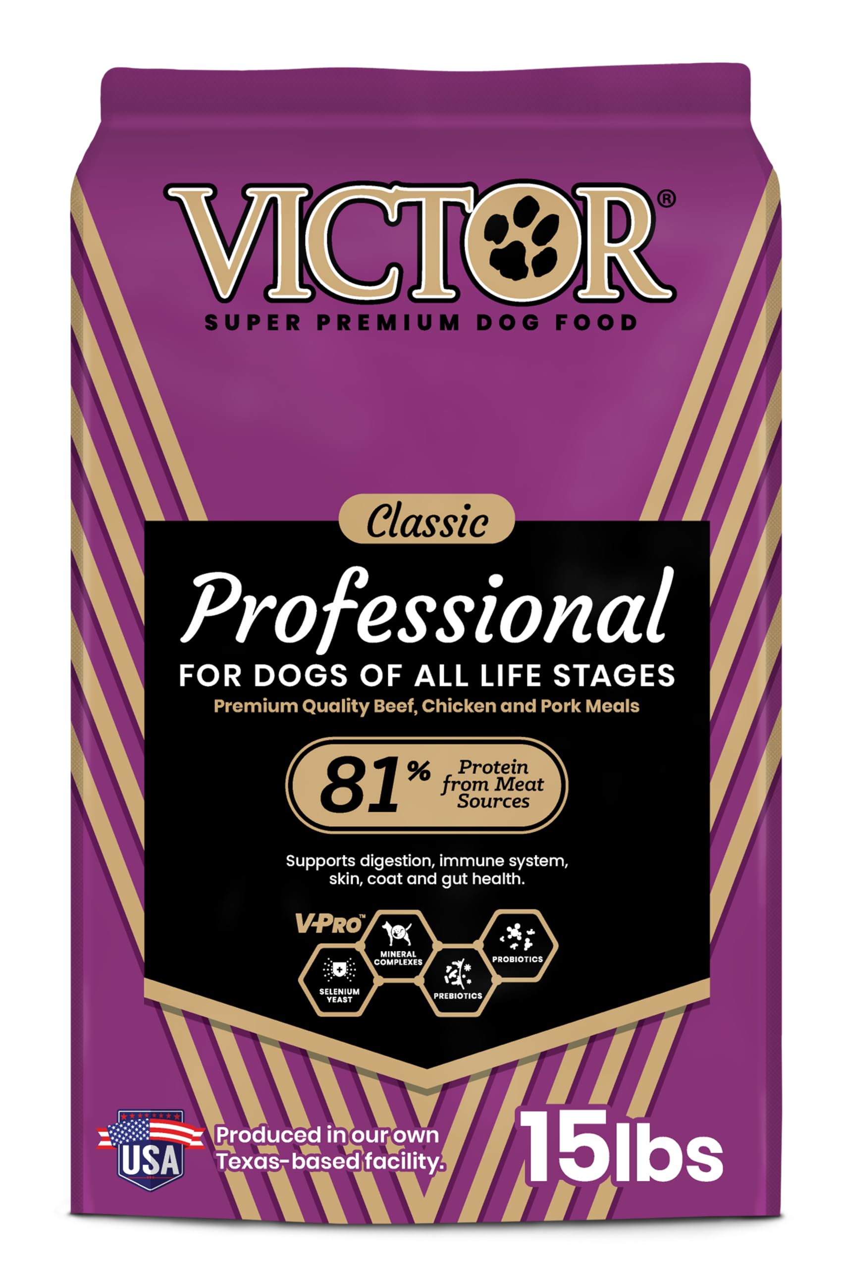 VICTOR Professional: bolsa de alimento para perro, croquetas que brindan energía diaria.