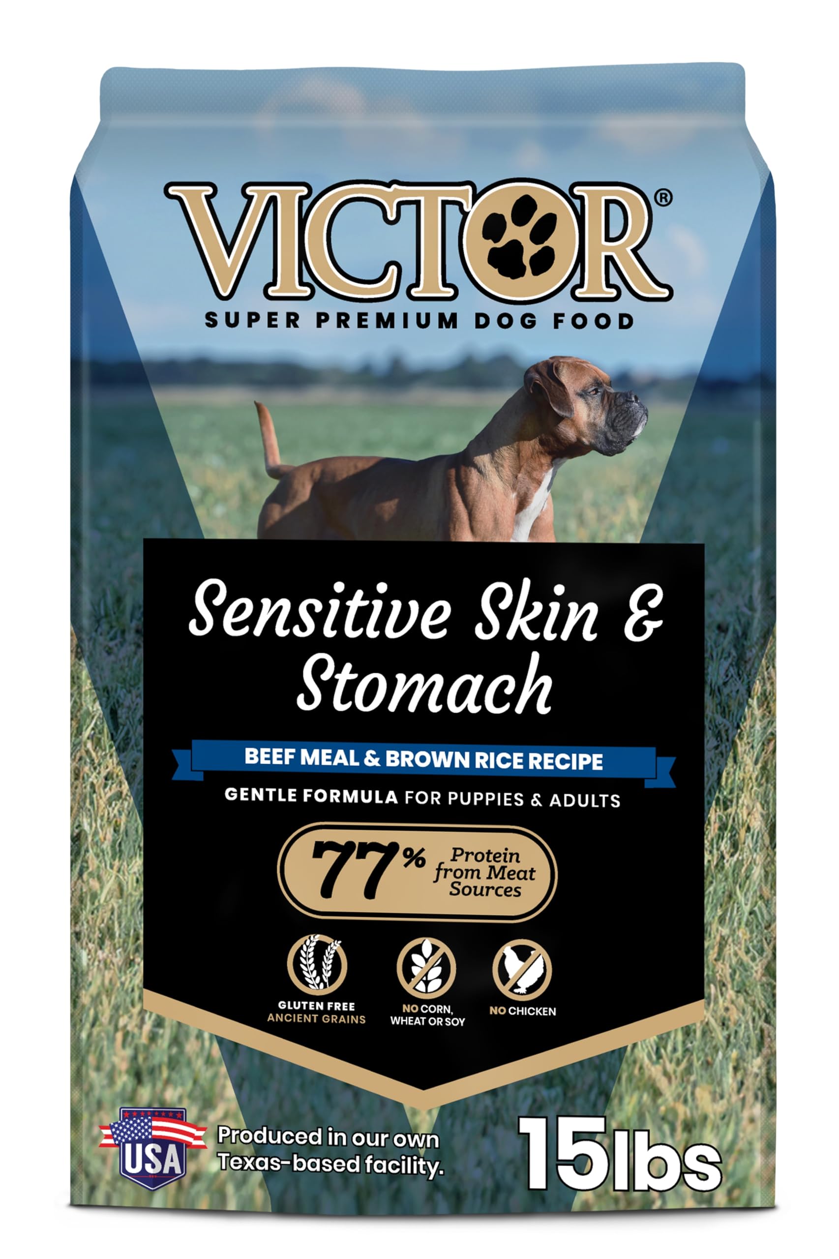 VICTOR saco de comida seca para perros con piel sensible y estómago delicado, ayuda a pelaje saludable