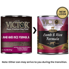 VICTOR Textura cremosa pate cordero arroz para mordidas sensibles.