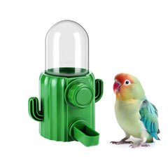 Dispensador de agua ViiWxx con diseño cactus para jaula, hidratación estable para aves pequeñas.