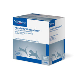 Virbac ALLERDERM OMEGADERM, paquetes de dosis premedidas, dosificación exacta para cada toma.