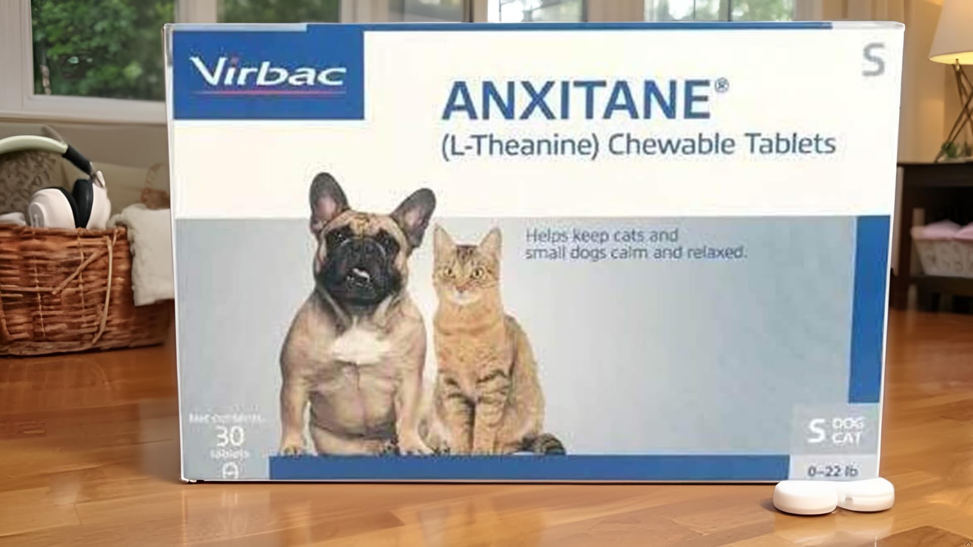 Virbac ANXITANE dosis diaria sin somnolencia para mascotas.