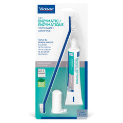 Virbac C.E.T. dog kit with fingerbrush for easy at-home dental care.