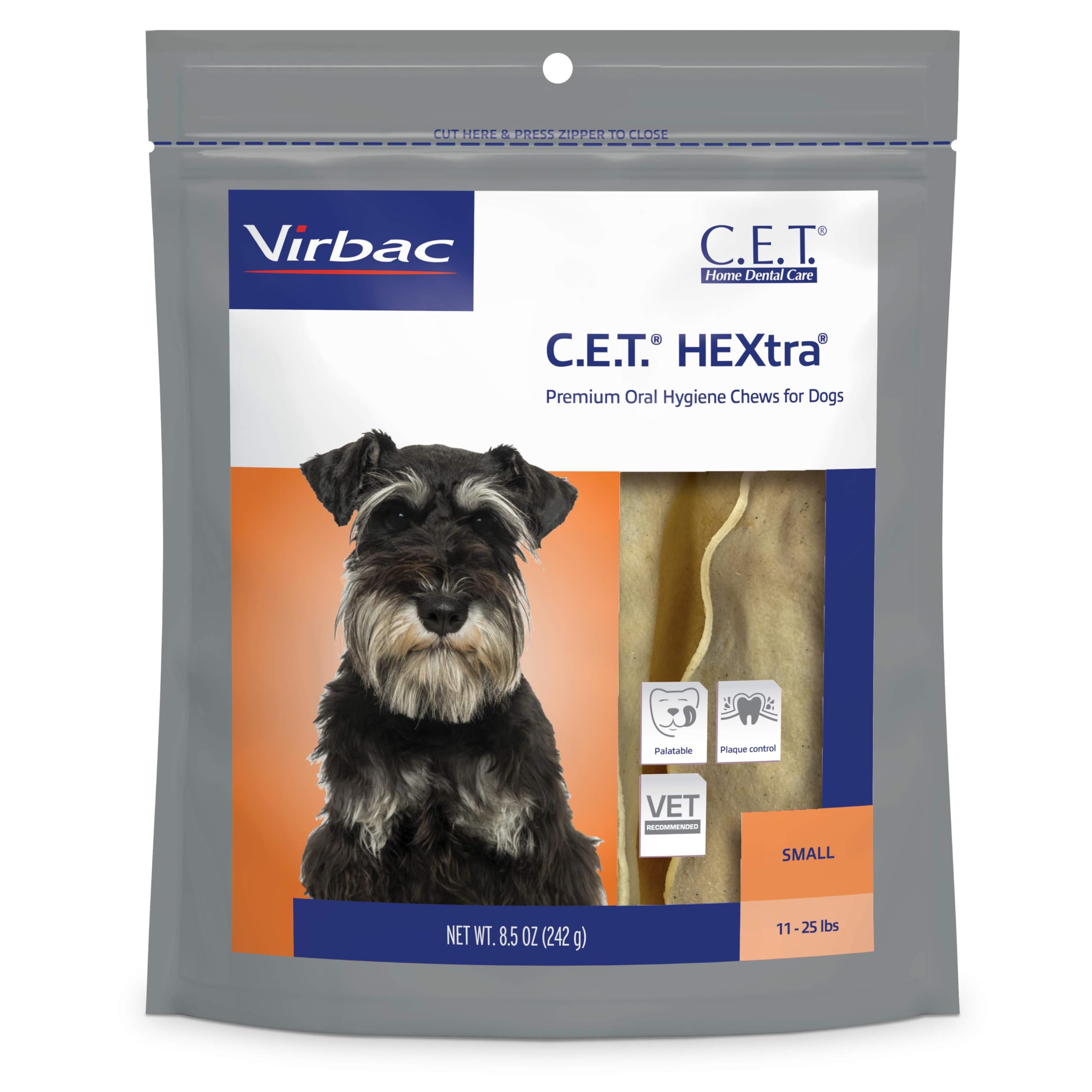 Virbac CET HEXtra Premium higiene dental para perros 11-25 lb y 8,5 onzas