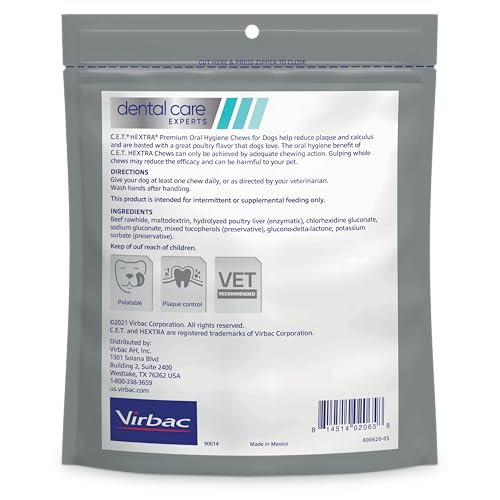 Virbac CET HEXtra Premium masticables dentales para perros 11-25 lb