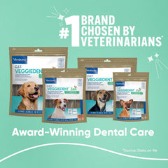 Virbac C.E.T. VeggieDent Zen forma Z facilita alcance de dientes delanteros y traseros.