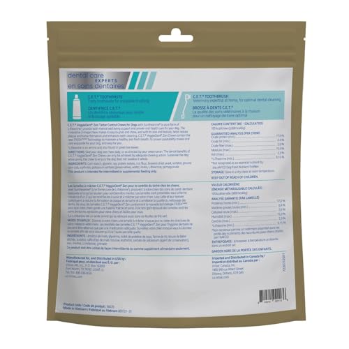 Virbac VeggieDent Zen, textura en forma de Z, favorece limpieza entre dientes.