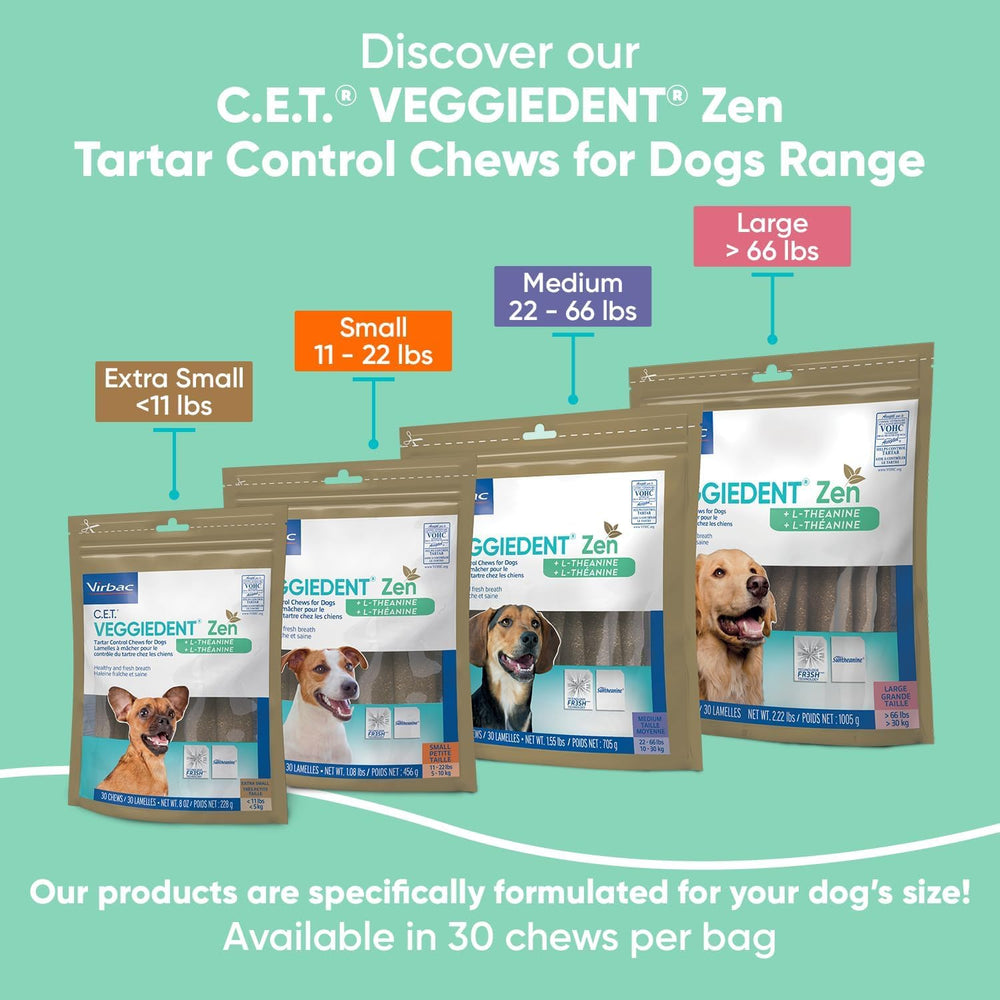 Virbac VeggieDent Zen, uso diario recomendado para limpieza dental continua y frescura.